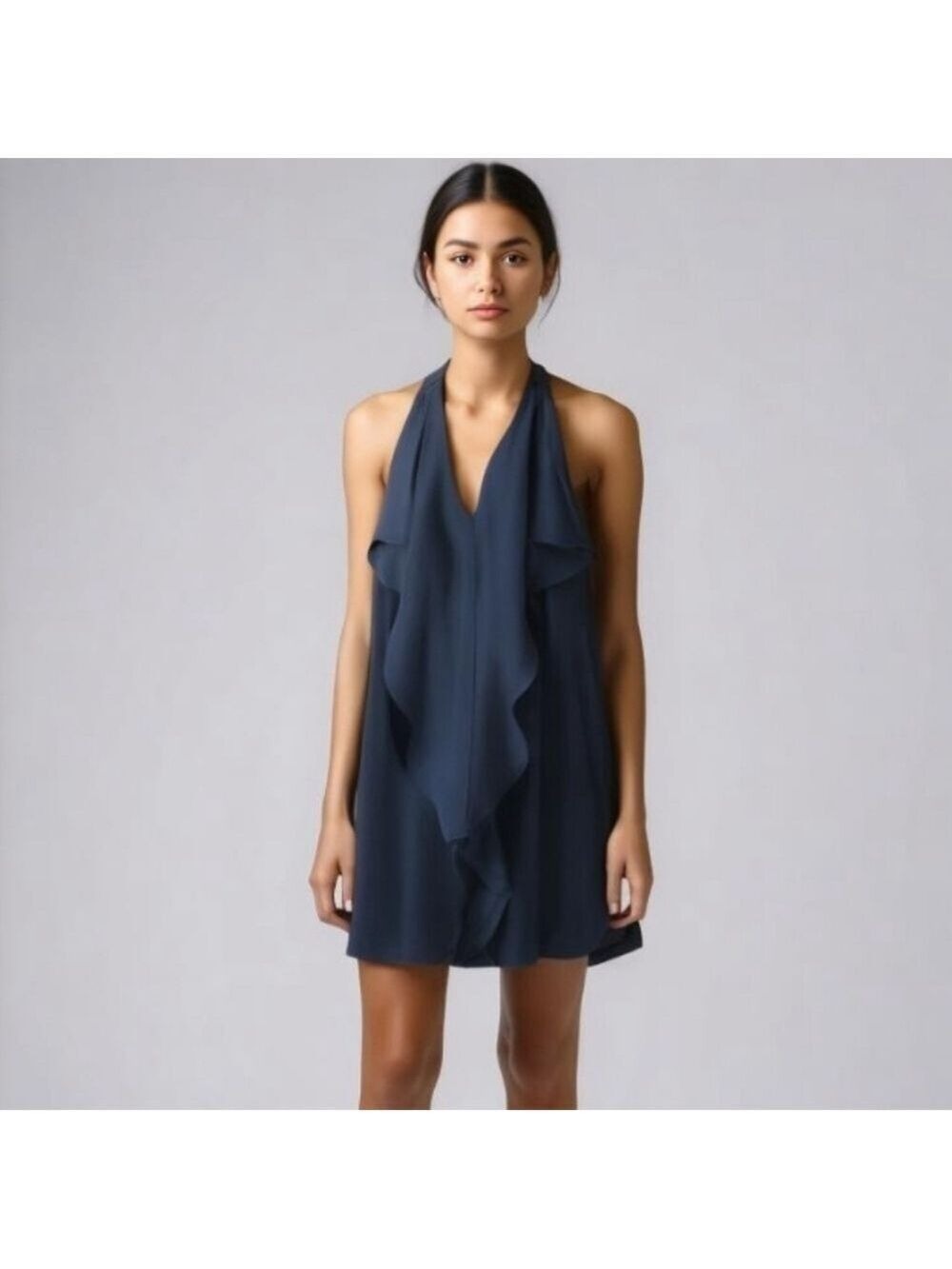 BCBGeneration Blue Ruffle Dress